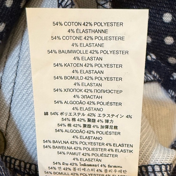 MICHAEL Michael Kors Aziza Navy & White Polka Dot Print Leggings Jeggings Size S - Picture 10 of 11